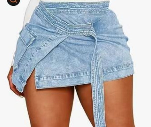 Women's Fashion  Pocket Denim Skirt