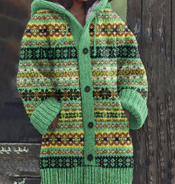 Retro Coat Lazy Hooded Knitted