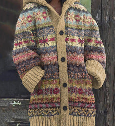 Retro Coat Lazy Hooded Knitted