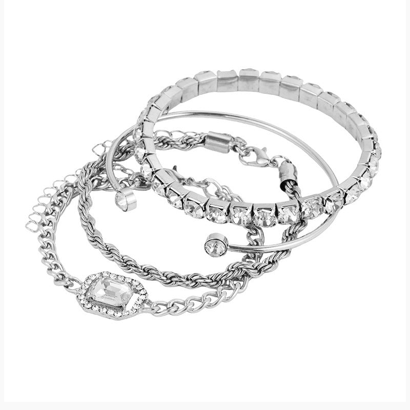 4 Pc Crystal Bracelet Set - Its That Girls Boutique