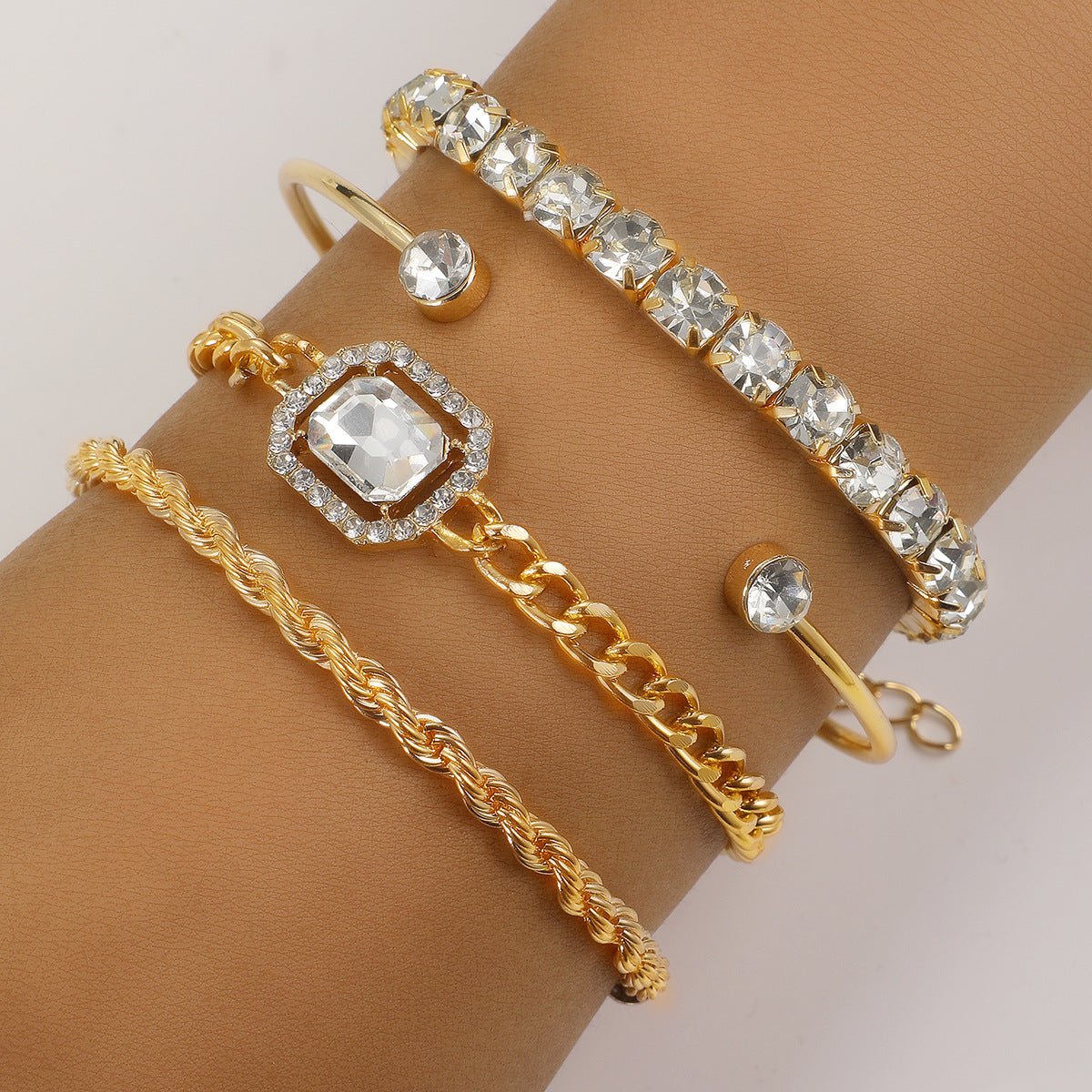 4 Pc Crystal Bracelet Set - Its That Girls Boutique