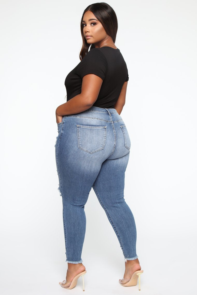 Stretch Ripped Women Plus Size Jeans Plus Size Jeans - Its That Girls Boutique