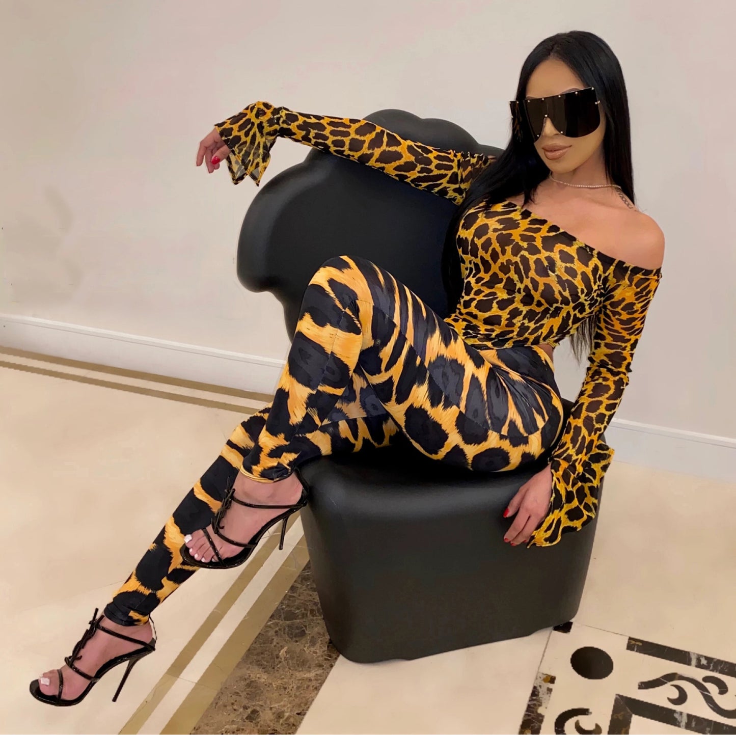 Women's Animal Print Jumpsuit