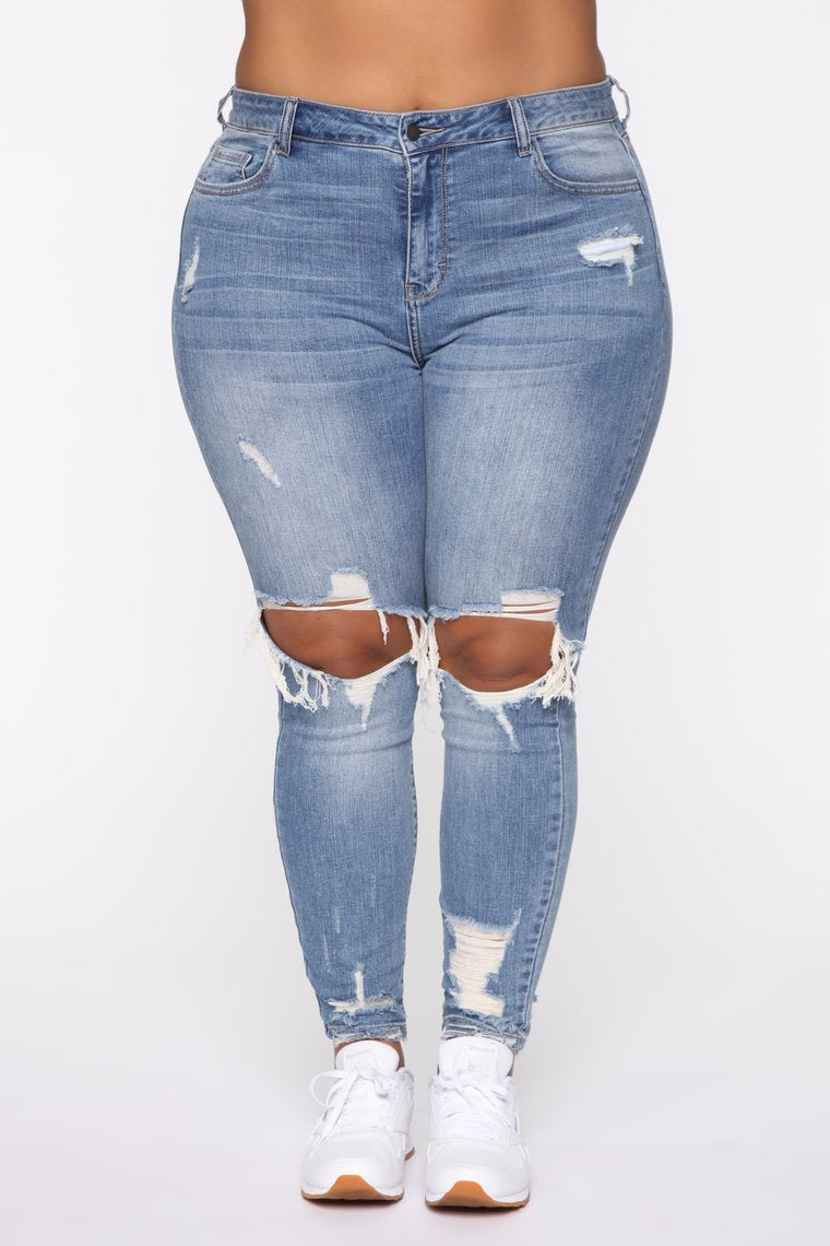 Stretch Ripped Women Plus Size Jeans Plus Size Jeans - Its That Girls Boutique