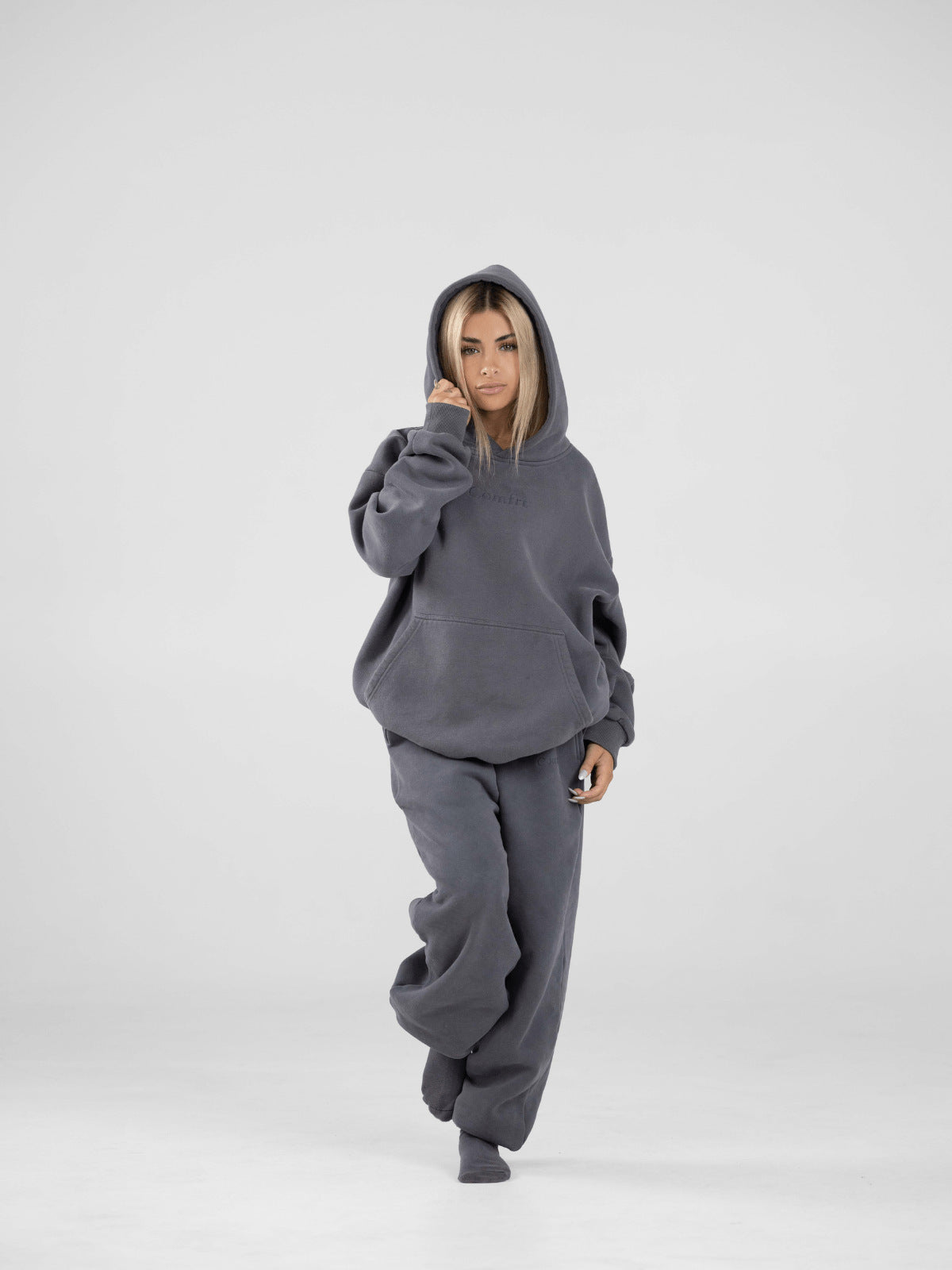 Hoody Sweat  Suit  Top  & Pants Women's Clothing