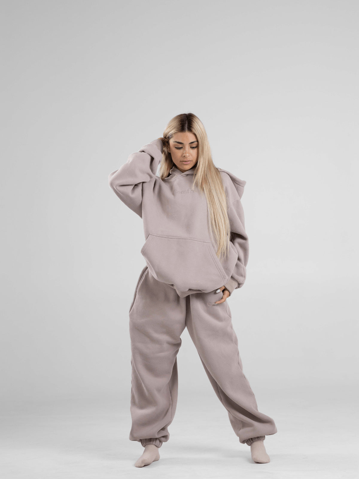 Hoody Sweat  Suit  Top  & Pants Women's Clothing