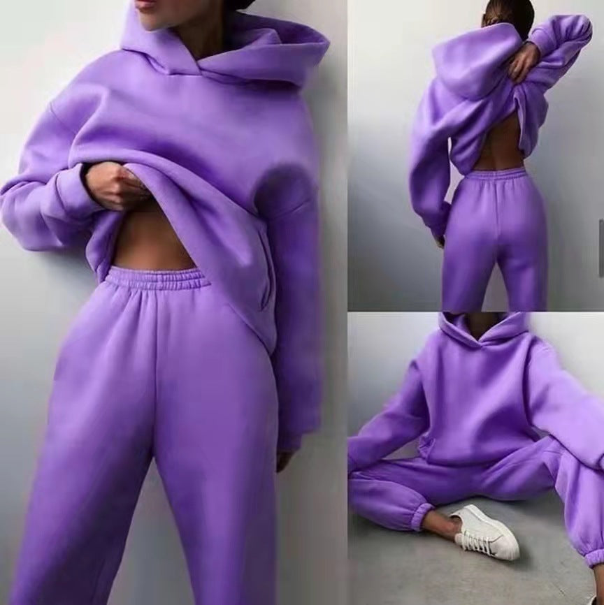 Women's Casual Hoodie  Sweater Jogging Tracksuit (2 piece Set)