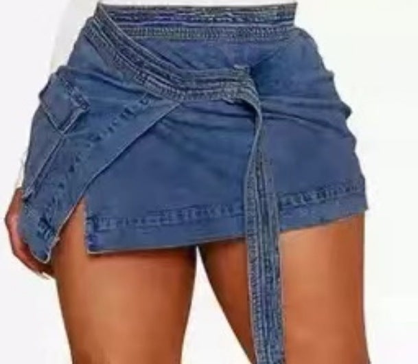 Women's Fashion  Pocket Denim Skirt