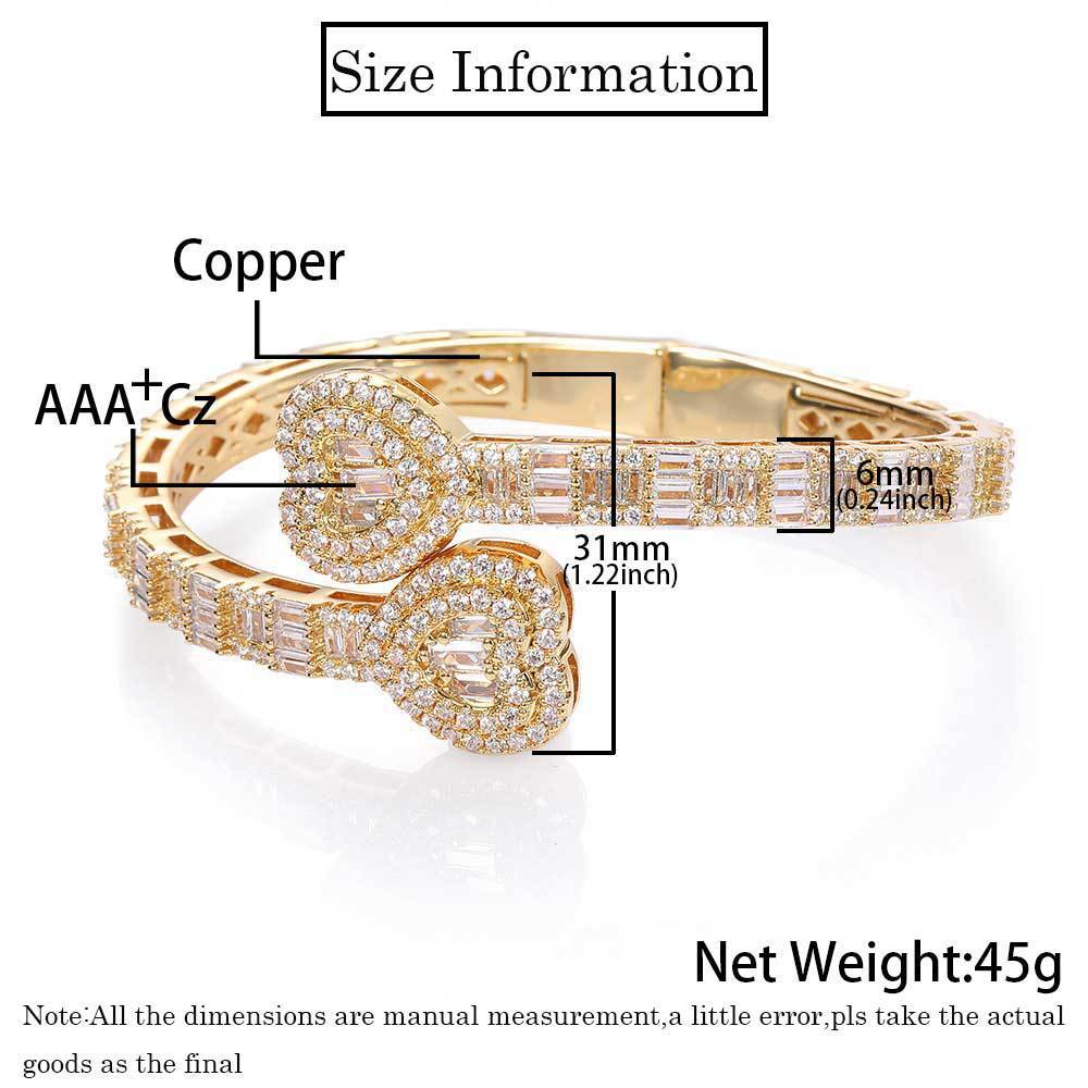 Women's  Heart-shaped Zircon Bracelet