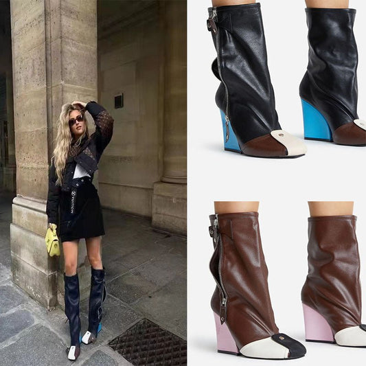 Autumn And Winter One Step Women's Shoes Large Size Boots - Its That Girls Boutique