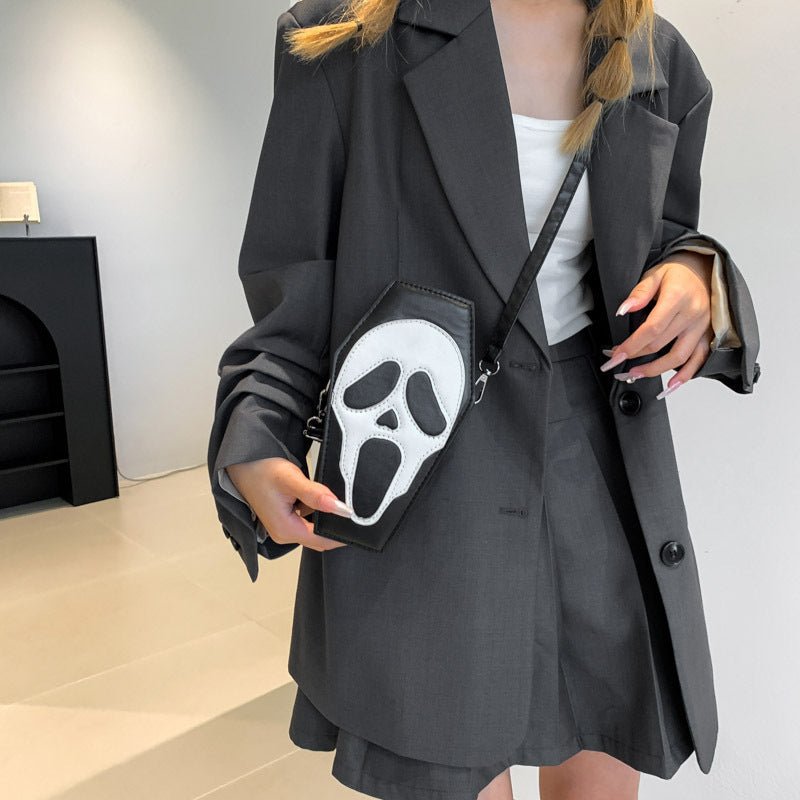 Halloween Coffin - shape Shoulder Bag Gothic Ghost Spider Web Messenger Crossbody Bag Kids Personality Phone Bag For Women - Its That Girls Boutique