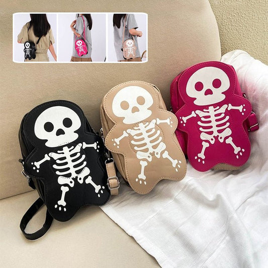 Halloween Skull Shoulder Bag Girls Fashion Funny Cute Messenger Crossbody Bags Women Small Phone Bag - Its That Girls Boutique