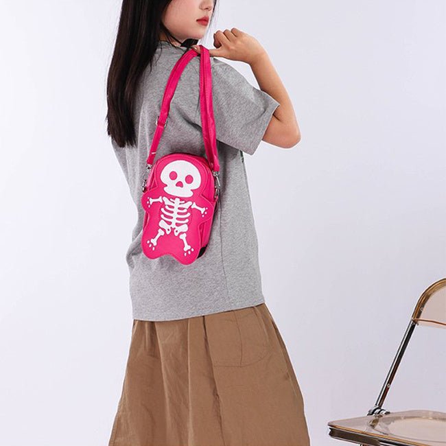 Halloween Skull Shoulder Bag Girls Fashion Funny Cute Messenger Crossbody Bags Women Small Phone Bag - Its That Girls Boutique