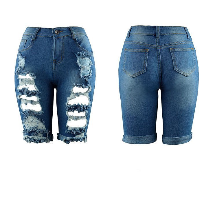 Hand - worn trendy personality denim shorts - Its That Girls Boutique