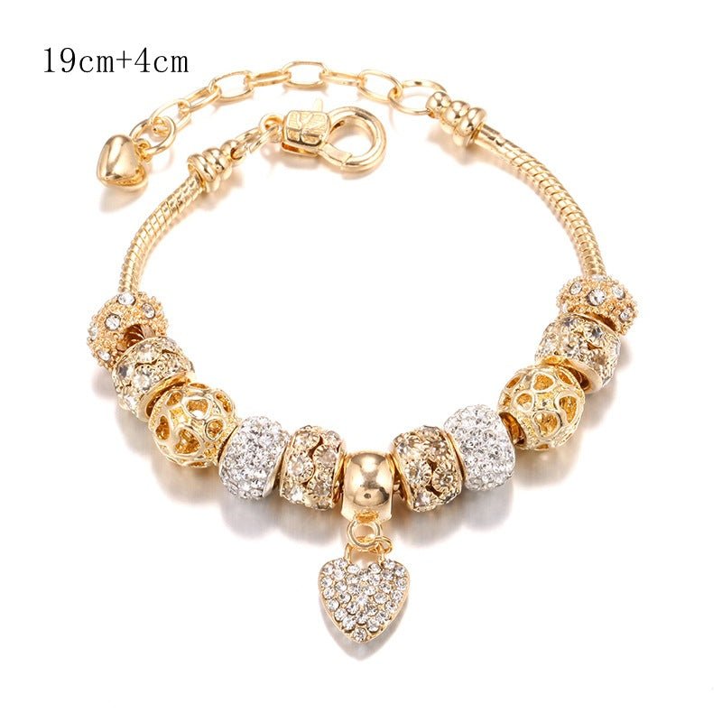 Inspired Large - hole Charm Bracelet Gold - Its That Girls Boutique