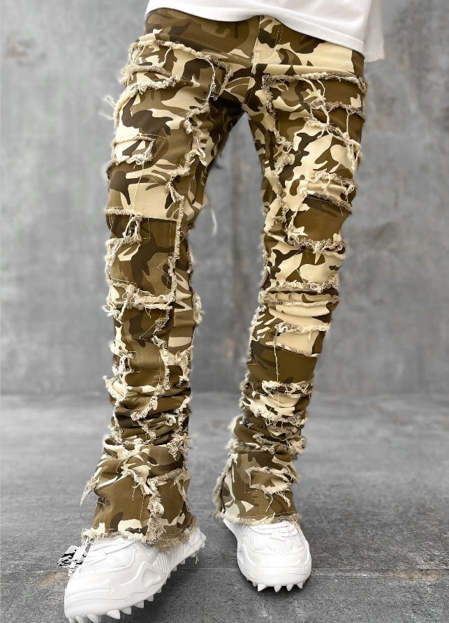 Men's Patched Stacked Jeans - Its That Girls Boutique