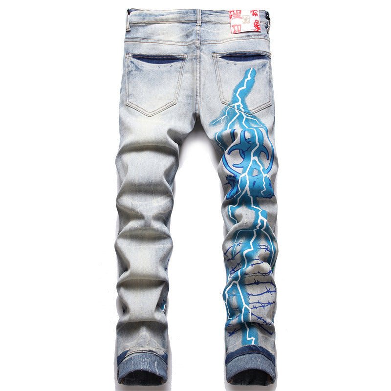 Men's Stretch Print Dye Skinny Jeans - Its That Girls Boutique