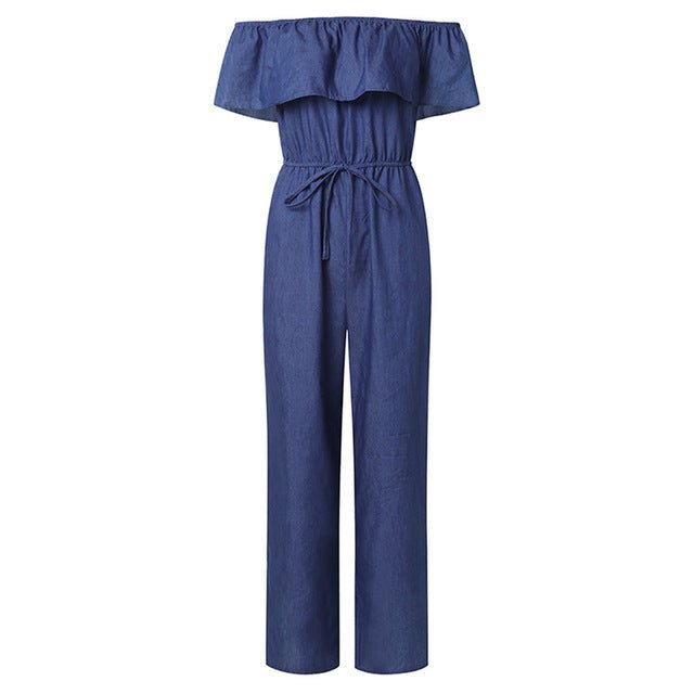 Off - the - shoulder Fashion Casual Ladies Jumpsuit - Its That Girls Boutique